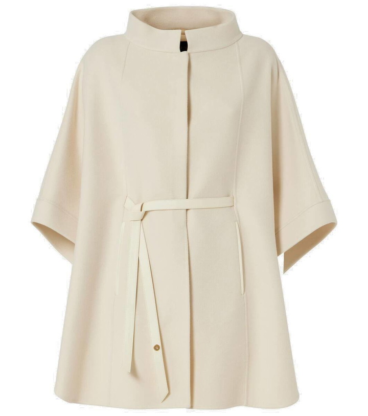 Photo: Loro Piana Salzburg leather-trimmed cashmere cape