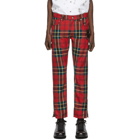 Alexander McQueen Red Tartan Bug Trousers