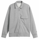 Universal Works Men's TylerZip Sweat Jacket in Grey Marl