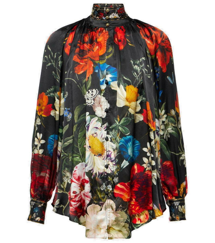Photo: Camilla Embellished floral silk blouse