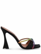 D'ACCORI - 100mm Lust Satin & Crystals Sandals
