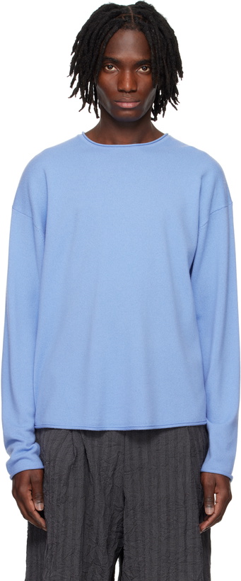 Photo: Guest in Residence Blue Oversized Crew Sweater