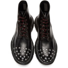 Alexander McQueen Black Tread Lace Boots