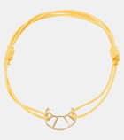 Aliita Croissant 9kt gold charm cord bracelet