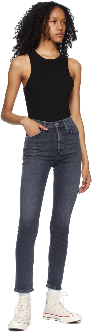 Citizens of Humanity Black Olivia High Rise Slim Jeans Citizens of