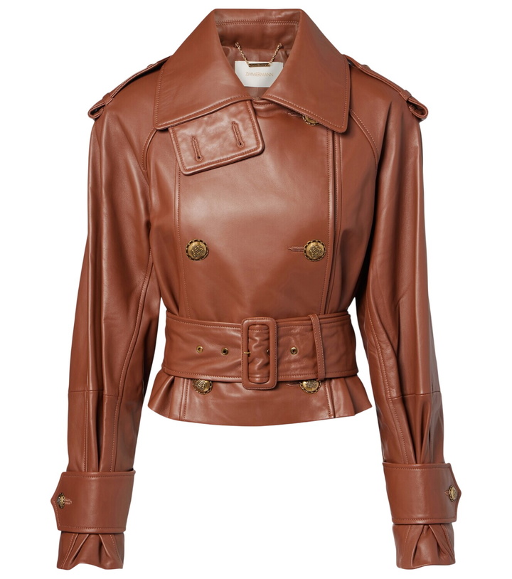 Photo: Zimmermann Hypnotic cropped leather jacket