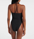 Same Floral-appliqué cutout swimsuit