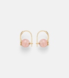 Sydney Evan 14kt gold (585/1000) earrings with diamonds and morganites