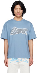 ICECREAM Blue Iced Out Running Dog T-Shirt