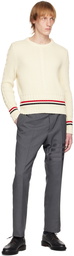 Thom Browne Off-White Stripe Sweater