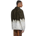 MSGM Green and Off-White Animalier Print Jacket