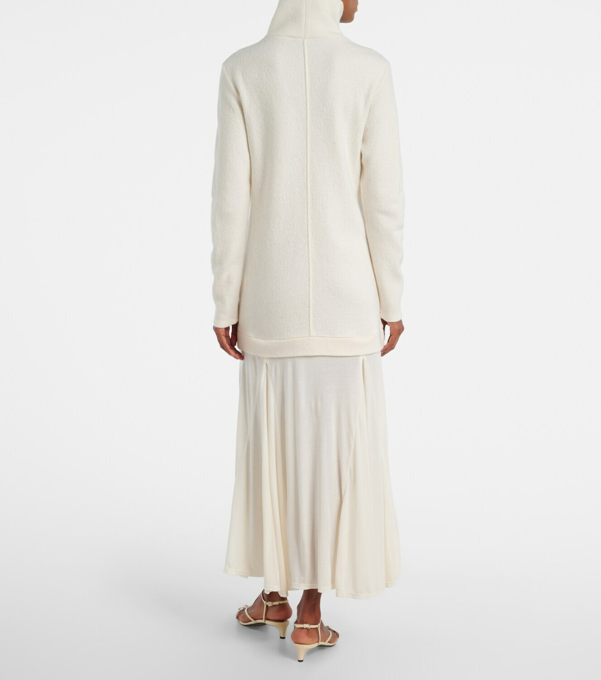 Xu Zhi Paneled wool-blend maxi dress