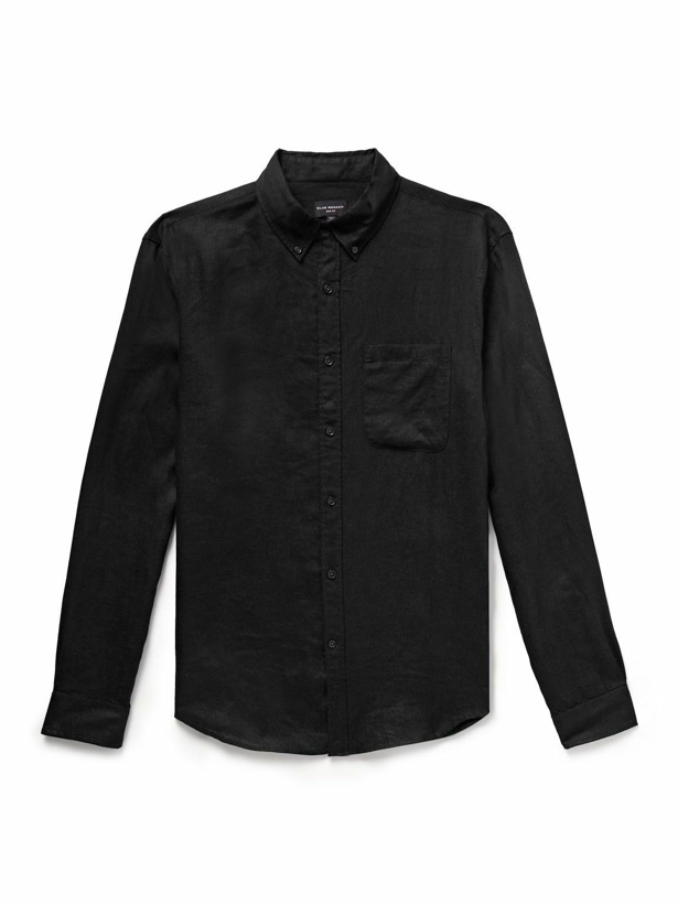 Photo: Club Monaco - Button-Down Collar Linen Shirt - Black