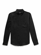Club Monaco - Button-Down Collar Linen Shirt - Black