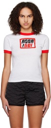 Anna Sui White Ringer T-Shirt
