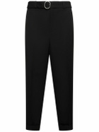 JIL SANDER Relaxed Fit Wool Gabardine Cropped Pants