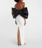 Mônot Sequined bow-detail gown