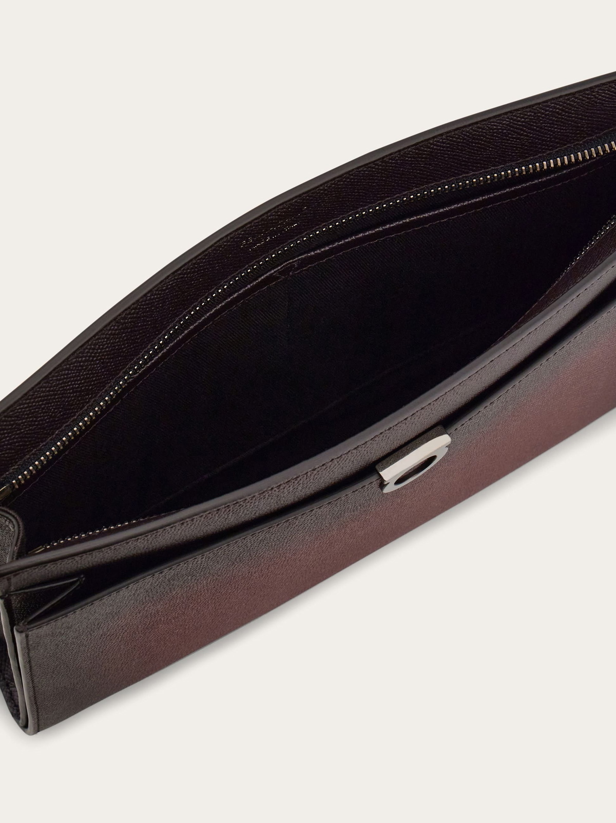 Ferragamo Mens Gancini pouch in Red