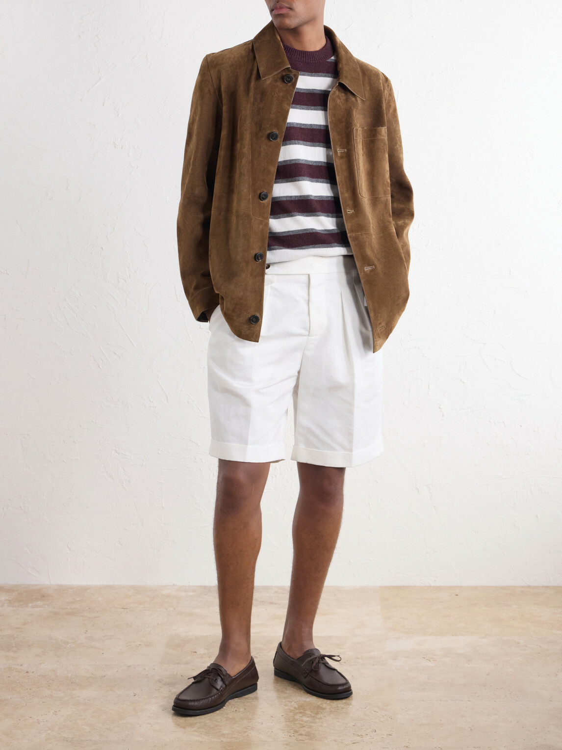 Eleventy - Striped Cashmere Sweater - Brown