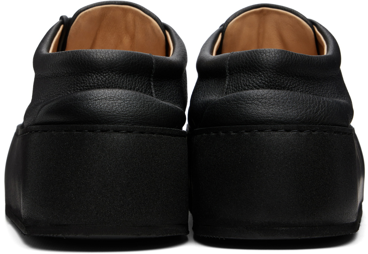 Marsèll Black Cassapana Pebbled Leather Sneakers