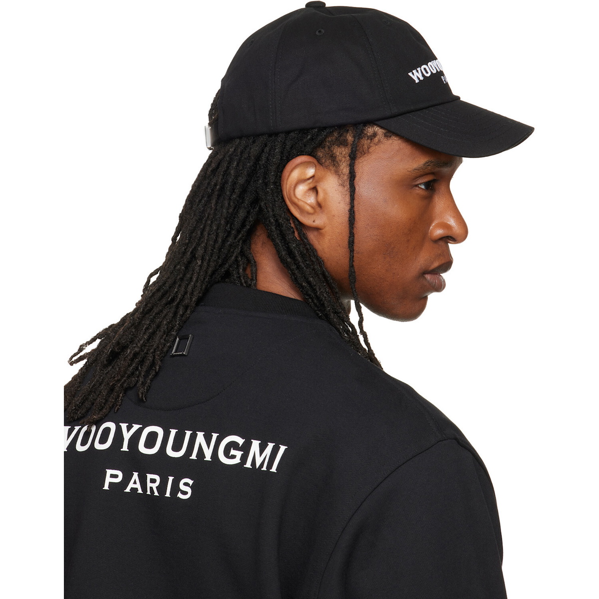 WOOYOUNGMI Black Embroidered Ball Cap