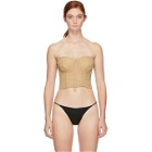 Dolce and Gabbana Beige Tulle Short Bustier