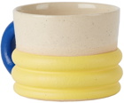 Milo Made Ceramics SSENSE Exclusive Off-White & Yellow Lumpy Mug