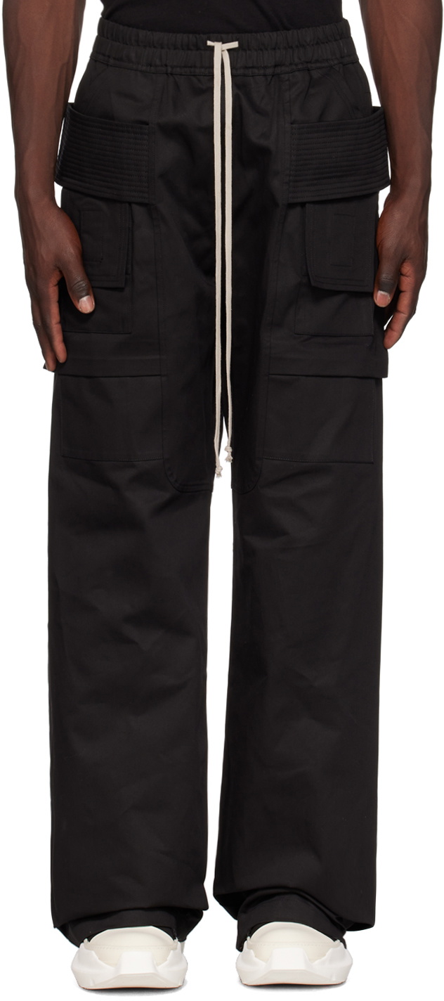 Rick Owens DRKSHDW Black Creatch Cargo Pants Rick Owens Drkshdw