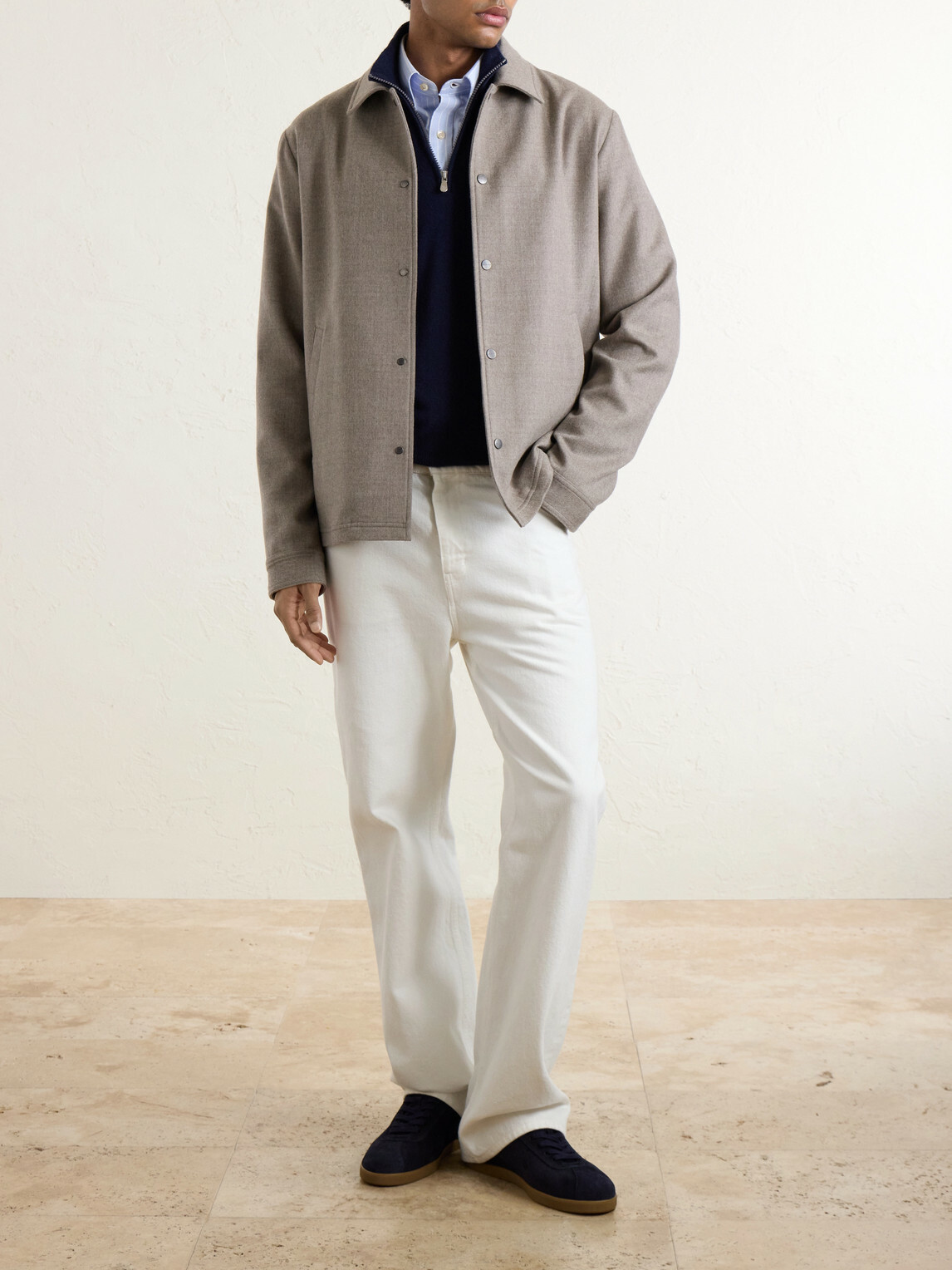Kiton - Felted Wool-Blend Blouson Jacket - Gray