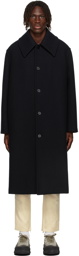 Jil Sander Navy Wool Coat