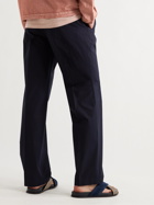 MR P. - Relaxed Cotton Elasticated Trousers - Blue