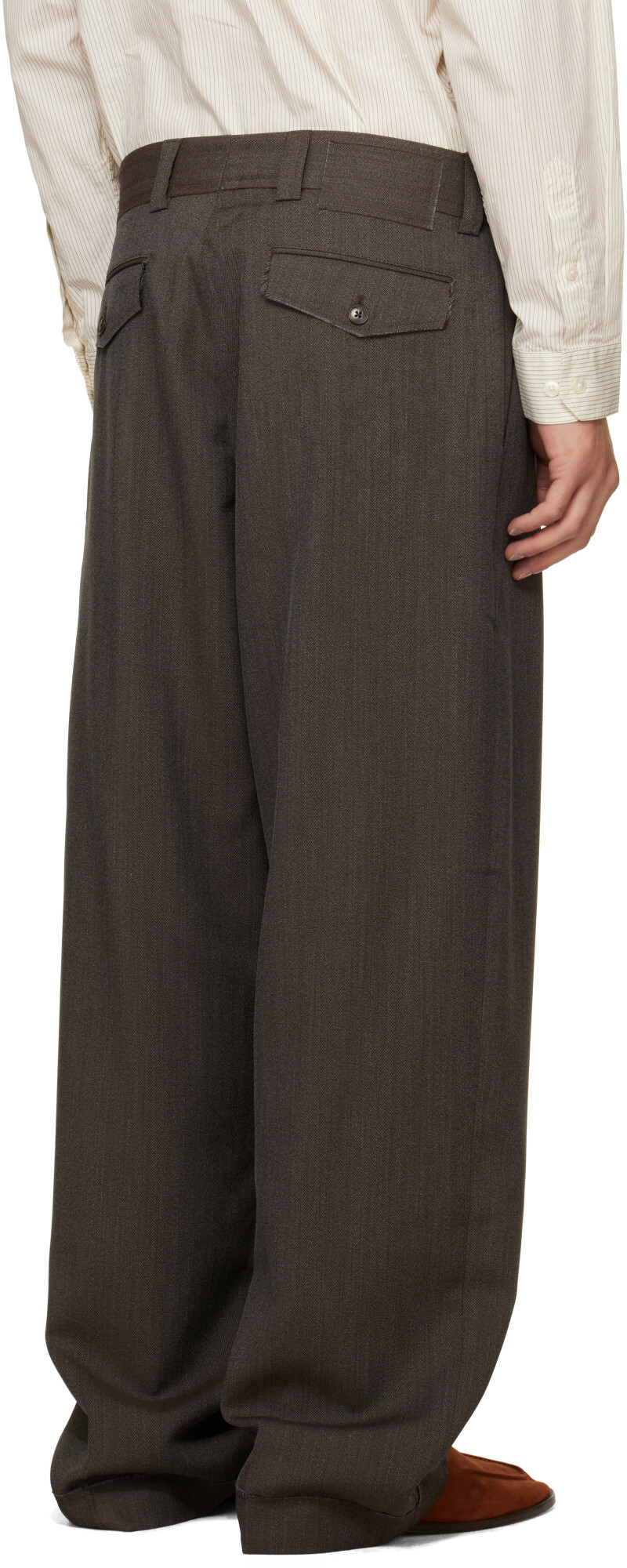 mfpen Taupe Patch Trousers