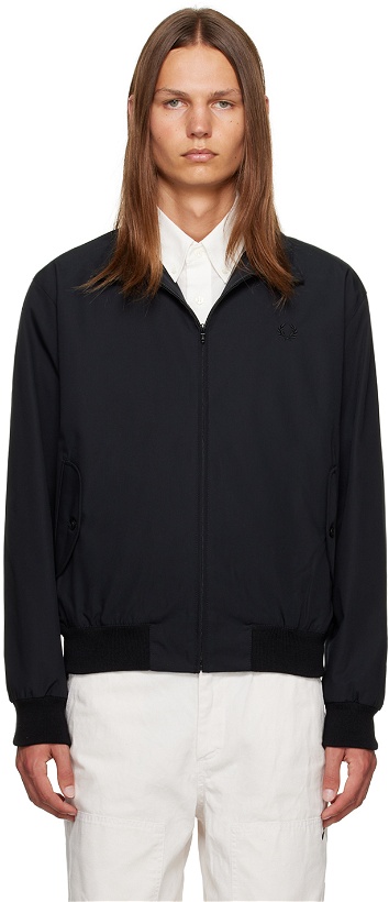 Photo: Fred Perry Black Stand Collar Jacket