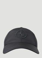 Compass Patch Drawstring Baseball Cap in Black