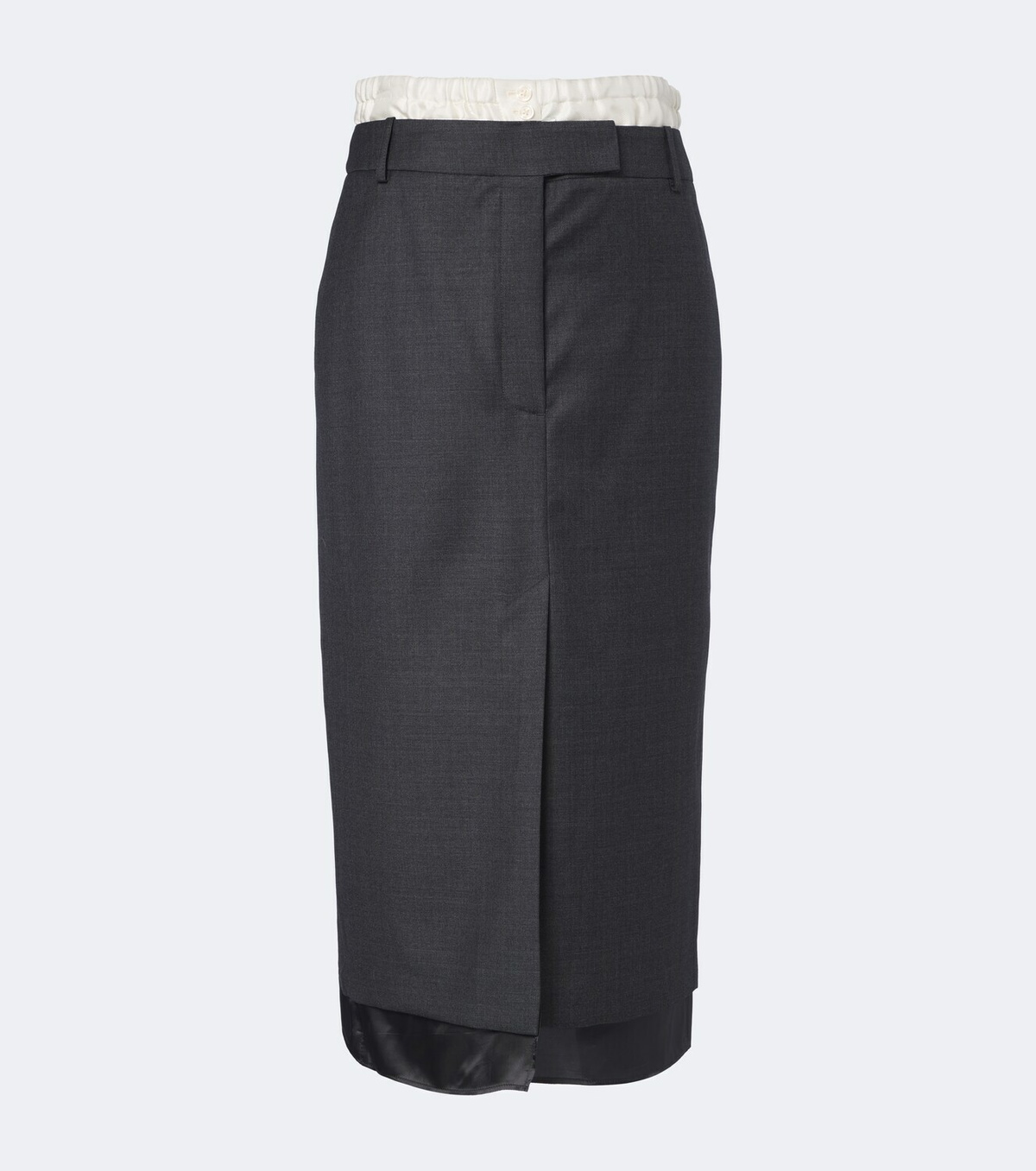 Róhe Paneled virgin wool pencil skirt
