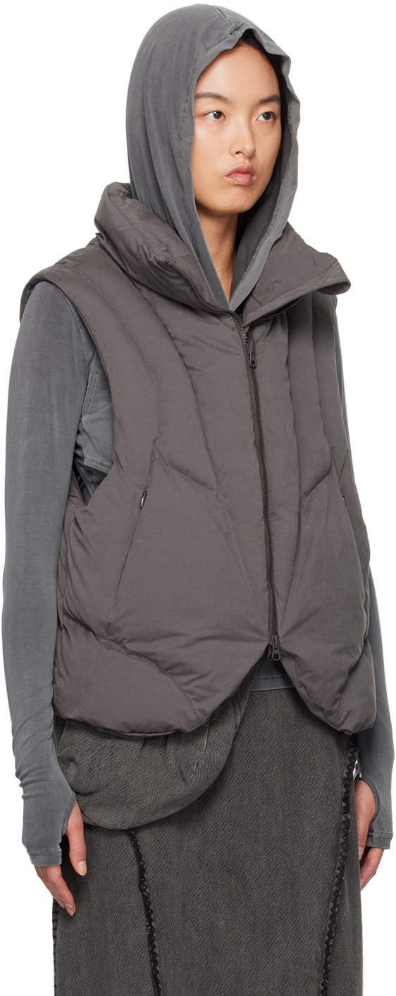 HYEIN SEO SSENSE Exclusive Gray Padded Vest Hyein Seo