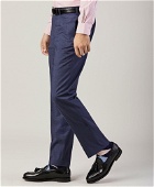 Brooks Brothers Men's Flex Regent-Fit Mini-Houndstooth Wool Trousers | Blue