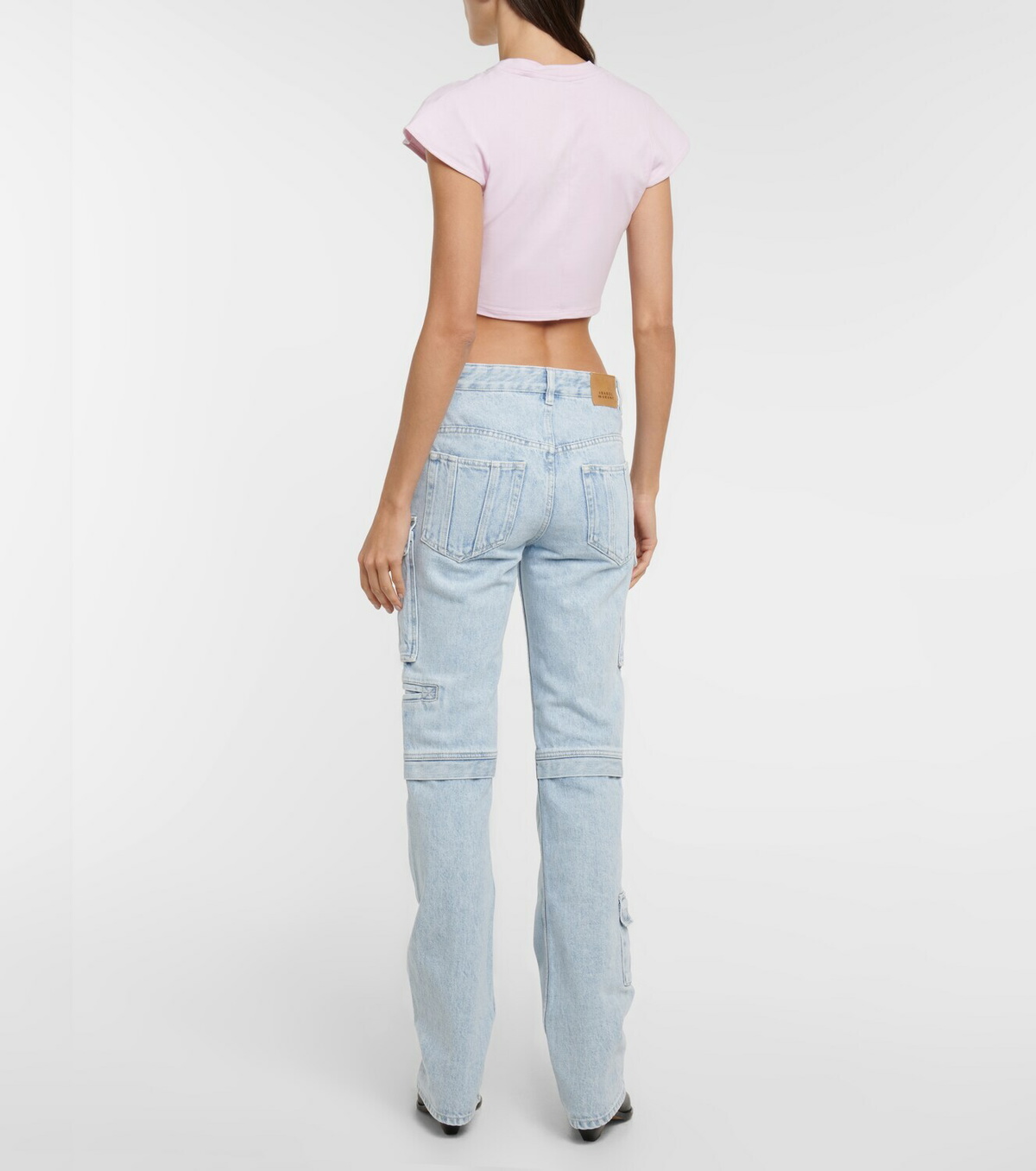 【Isabel Marant】 Zineaeコットンジャージクロップトップ Zineae cotton jersey crop top in black - Isabel Marant
