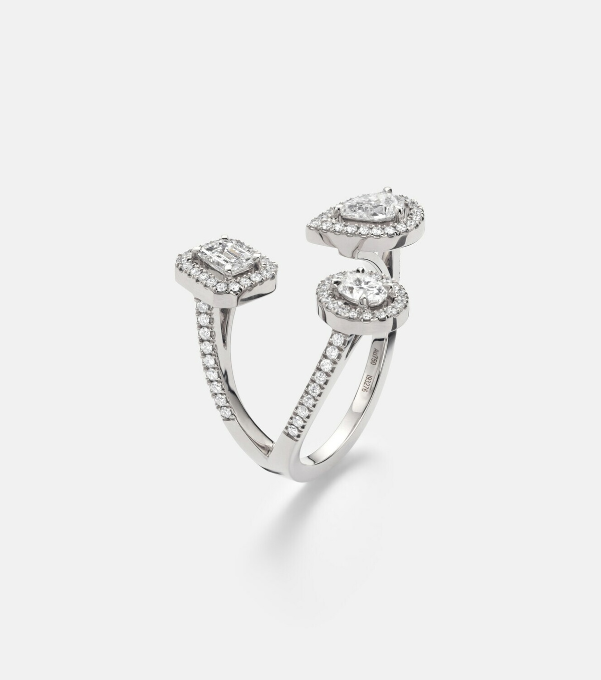 Messika My Twin Trilogy 18kt white gold ring with diamonds
