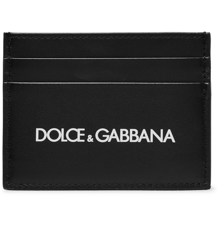 Photo: Dolce & Gabbana - Logo-Print Leather Cardholder - Black