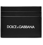 Dolce & Gabbana - Logo-Print Leather Cardholder - Black