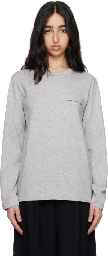 Photo: Comme des Garçons Shirt Gray Logo T-shirt