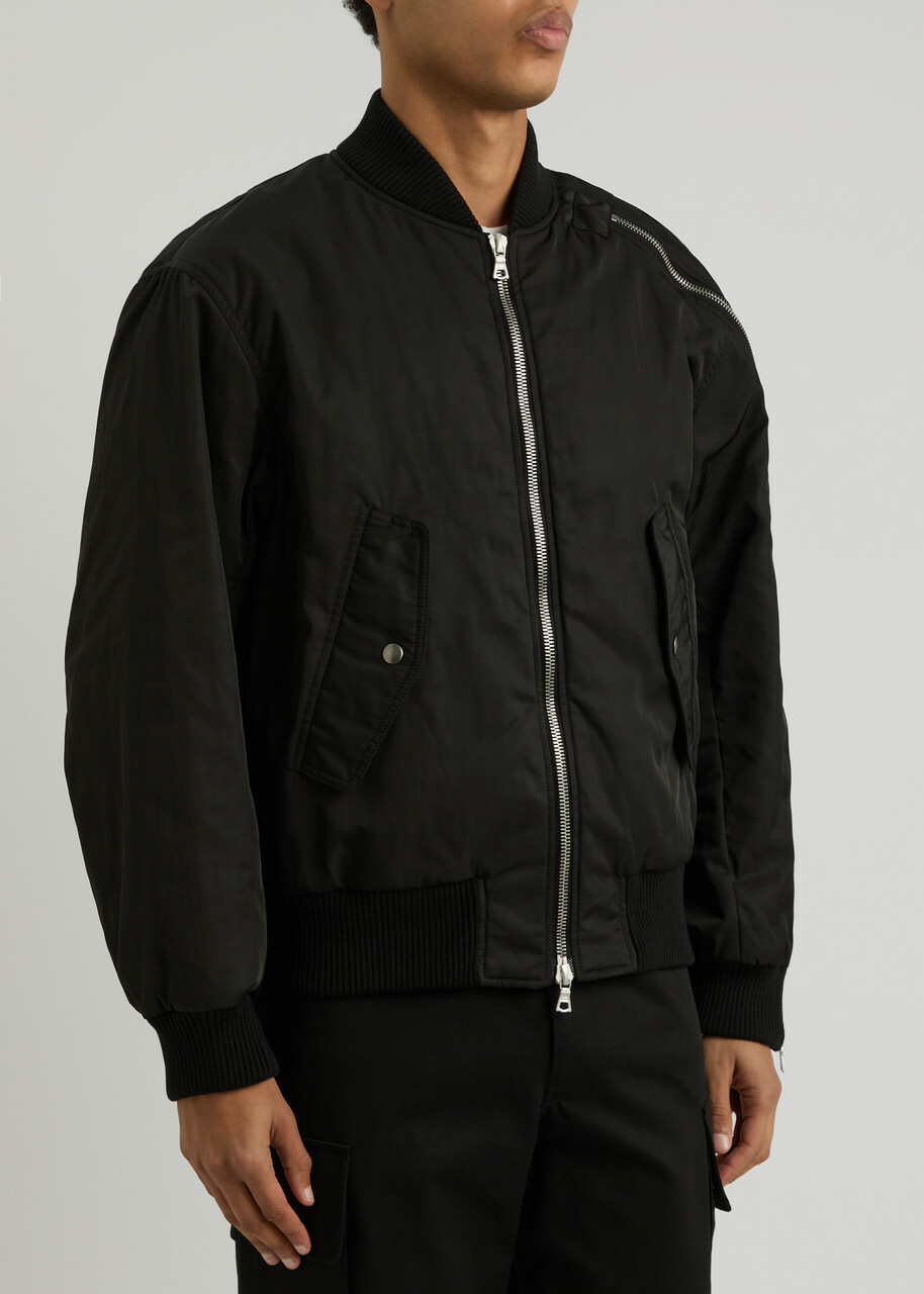 Dries Van Noten Vilmory Shell Bomber Jacket Black Dries Van