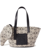 LOEWE - Joe Brainard Elephant Leather-Trimmed Logo-Jacquard Canvas Tote Bag