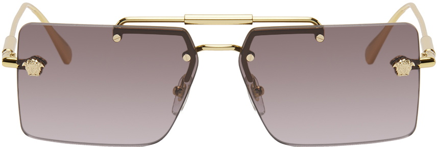 Versace Gold Aviator Sunglasses Versace