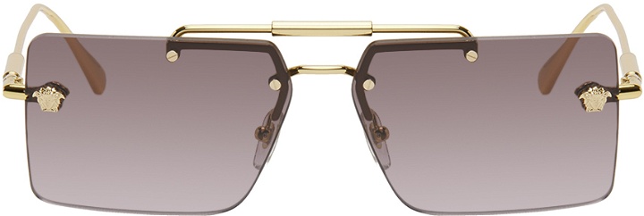 Photo: Versace Gold Aviator Sunglasses