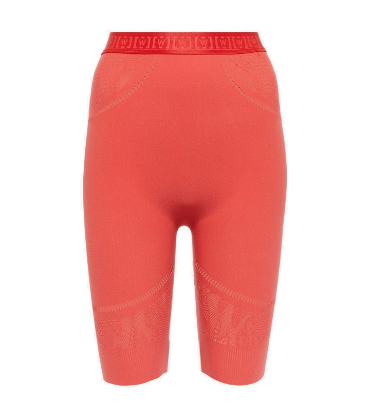 Photo: Wolford - Sporty Logo lace-insert shorts