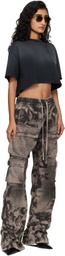 AMIRI Black MA Quad Cropped T-shirt