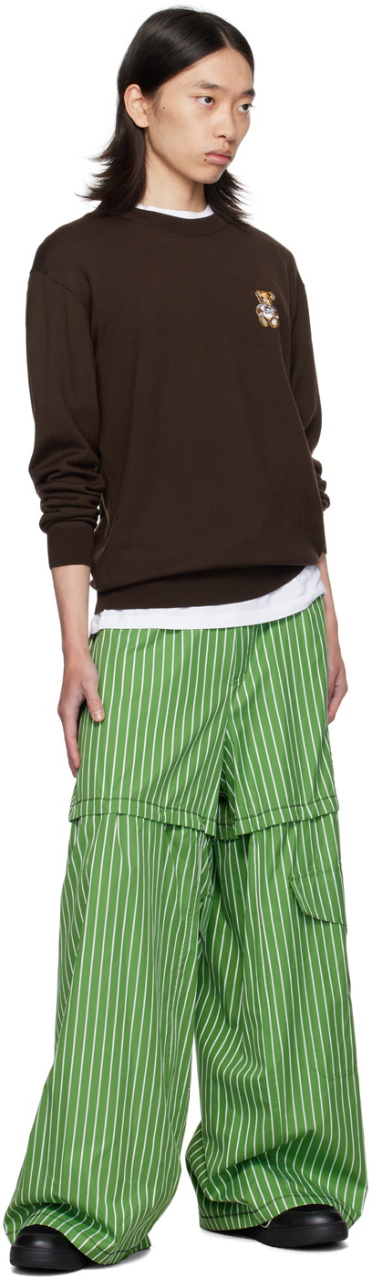 Moschino Brown Teddy Patch Sweater