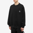 Wooyoungmi Men's Back Print Crew Neck Sweat in Black